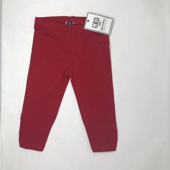 Girandola Toddler Girls Red Capris Leggings Pants NEW - Picture 1 of 4